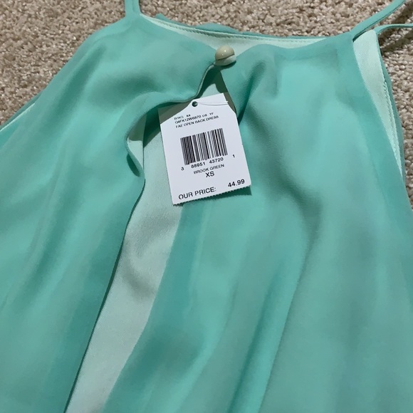 Blue Cinch Waist Open Back Dress - Picture 5 of 5